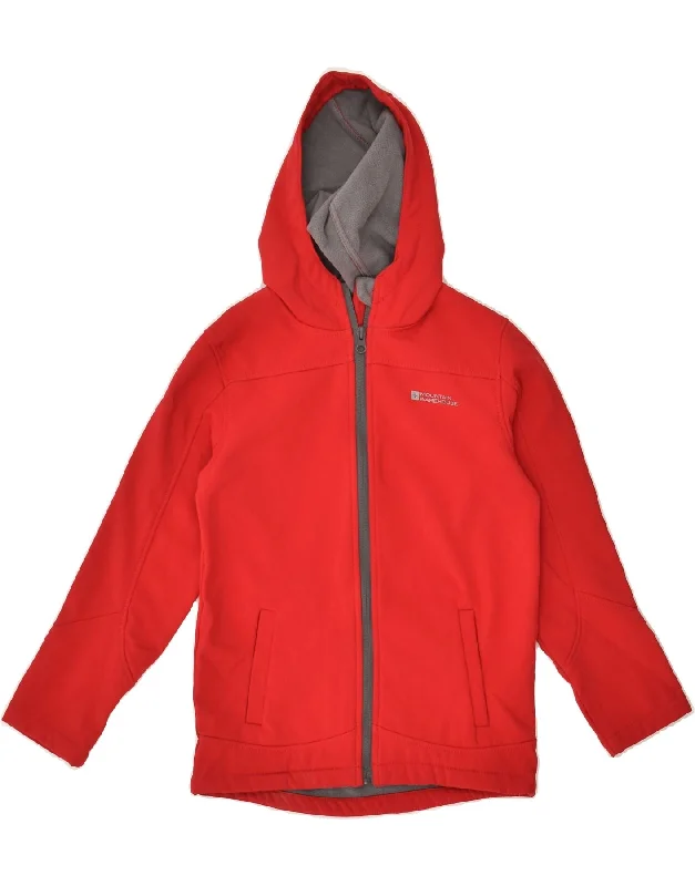 men's windbreaker jackets -MOUNTAIN WAREHOUSE Boys Hooded Tracksuit Top Jacket 9-10 Years Red