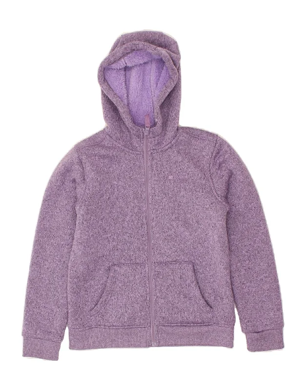 men's casual pullover sweaters -MOUNTAIN WAREHOUSE Girls Sherpa Zip Hoodie Sweater 11-12 Years Purple