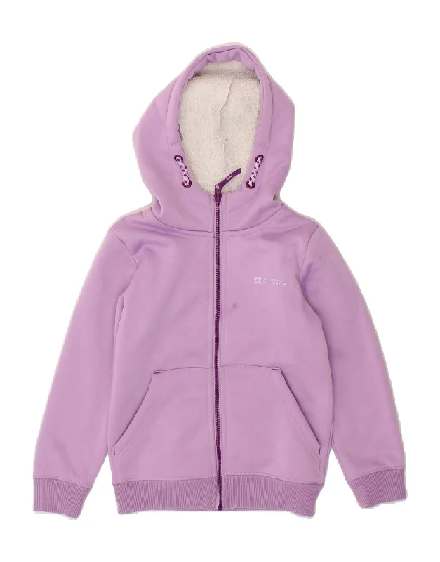 men's knitted turtleneck sweaters -MOUNTAIN WAREHOUSE Girls Zip Hoodie Sweater 7-8 Years Purple Polyester