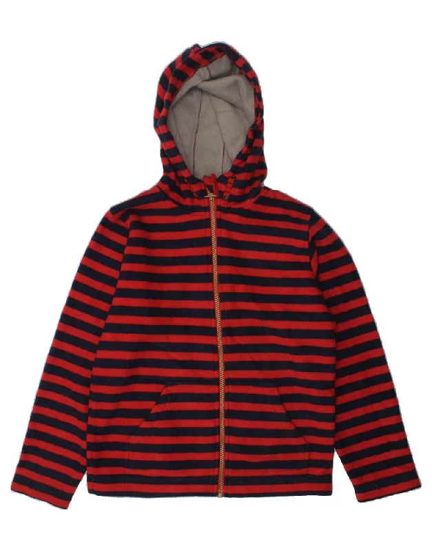 men's lightweight knitted sweaters -MOUNTAIN WAREHOUSE Girls Zip Hoodie Sweater 9-10 Years Red Striped