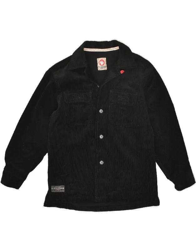 men's warm and insulated jackets -MURPHY & NYE Boys Corduroy Jacket 9-10 Years Black Cotton