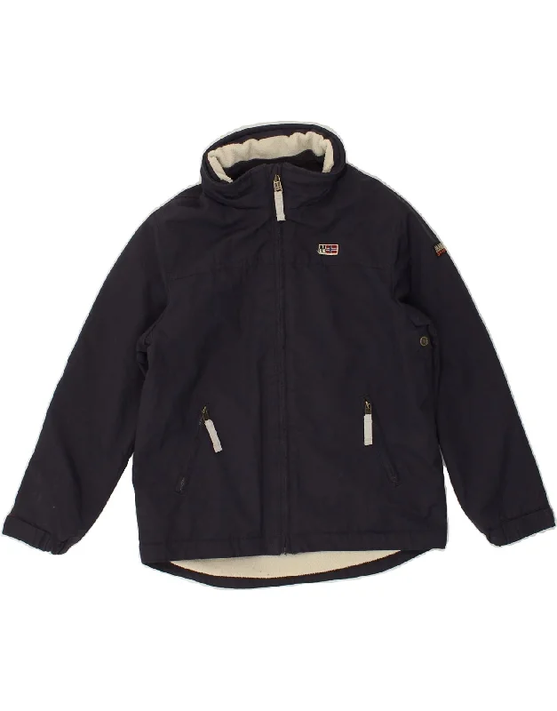 men's lightweight puffer jackets -NAPAPIJRI Boys Windbreaker Jacket 7-8 Years Navy Blue Polyamide