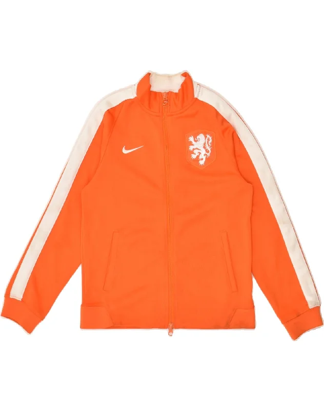 men's fleece-lined jackets -NIKE Boys Graphic Tracksuit Top Jacket 10-11 Years Medium Orange