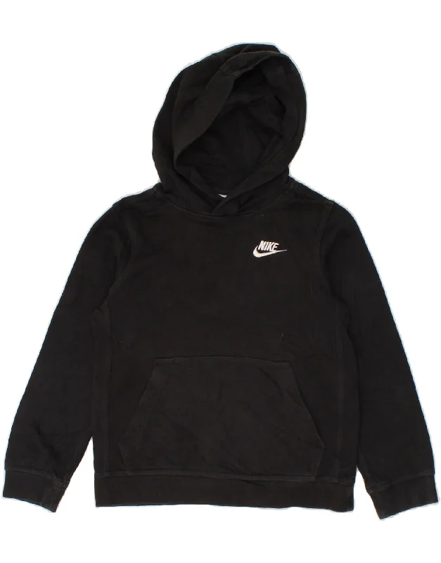 men's light hoodie for spring -NIKE Boys Hoodie Jumper 8-9 Years Small  Black Cotton