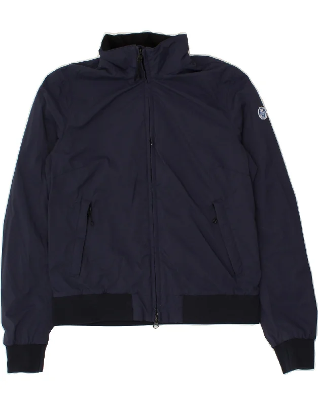 men's quilted jackets for rain -NORTH SAILS Boys Bomber Jacket 8-9 Years Small Navy Blue