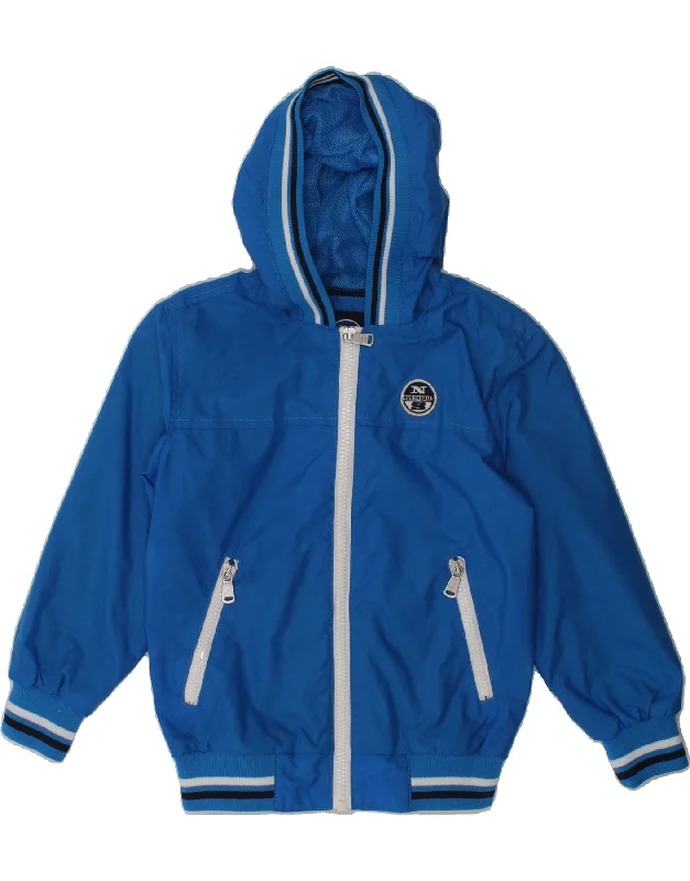 men's athletic jackets -NORTH SAILS Boys Hooded Rain Jacket 3-4 Years Blue Nylon