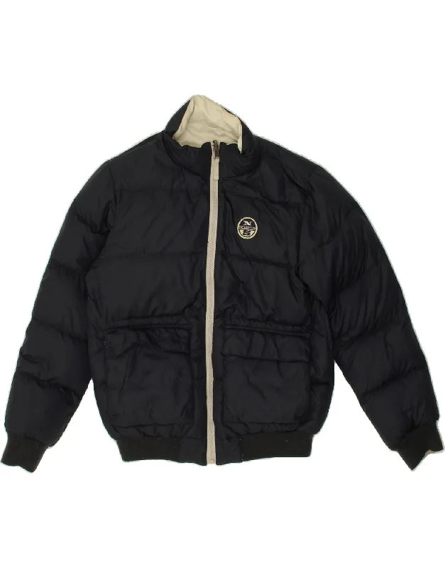 men's varsity jackets -NORTH SAILS Boys Reversible Padded Jacket 9-10 Years Navy Blue Polyamide