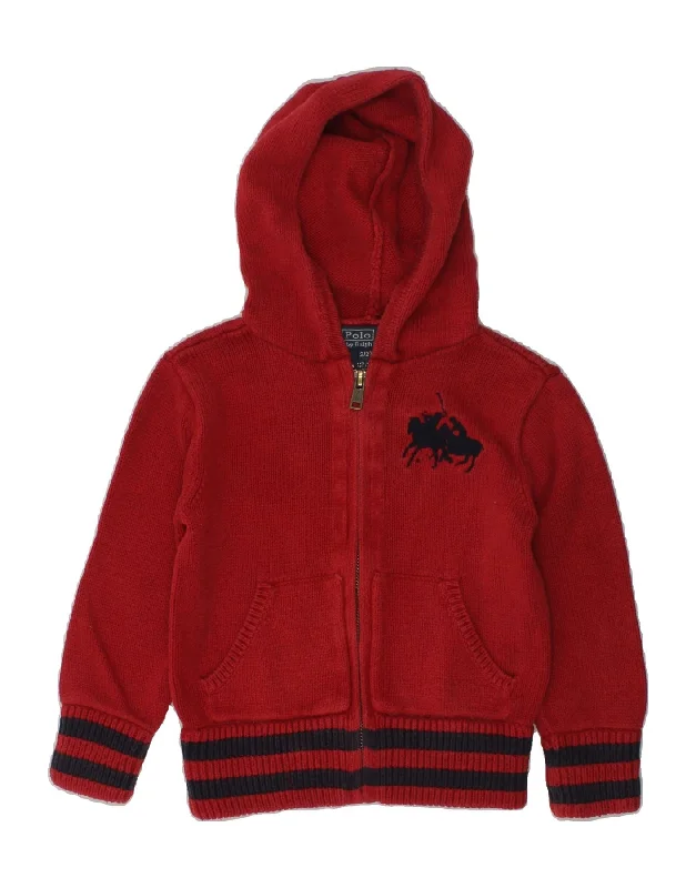 men's luxury sweaters -POLO RALPH LAUREN Baby Boys Hooded Cardigan Sweater 18-24 Months Red