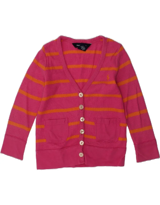 men's textured sweaters -POLO RALPH LAUREN Baby Girls Cardigan Sweater 18-24 Months Pink Striped