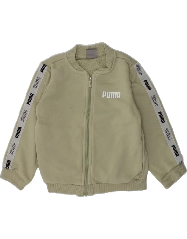 men's leather jackets -PUMA Baby Boys Graphic Tracksuit Top Jacket 18-24 Months Green