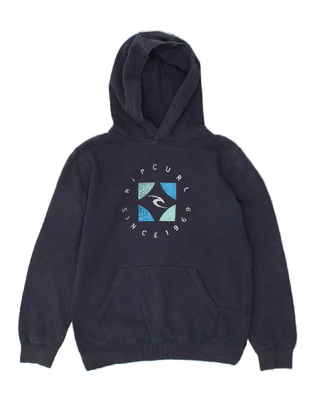 men's oversized hoodie sweatshirt -RIP CURL Boys Graphic Hoodie Jumper 13-14 Years Navy Blue