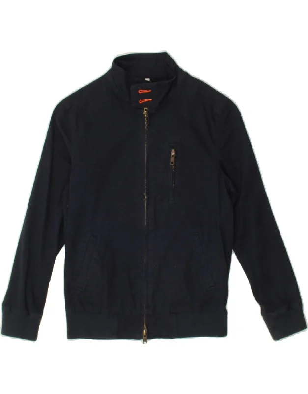 men's classic jackets -SUN68 Boys Bomber Jacket 7-8 Years Navy Blue Cotton