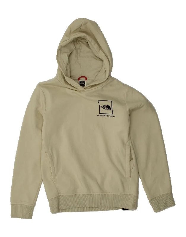 men's graphic print hoodies -THE NORTH FACE Boys Graphic Hoodie Jumper 10-11 Years Medium  Off White