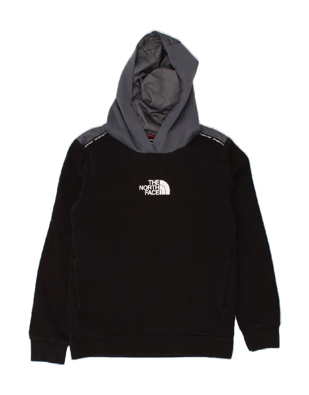 men's hoodie for exercise -THE NORTH FACE Boys Graphic Hoodie Jumper 11-12 Years Large Black