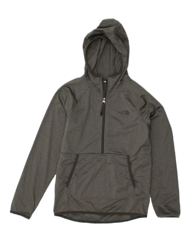 men's streetwear hoodies -THE NORTH FACE Boys Hoodie Jumper 11-12 Years Large Grey Polyester