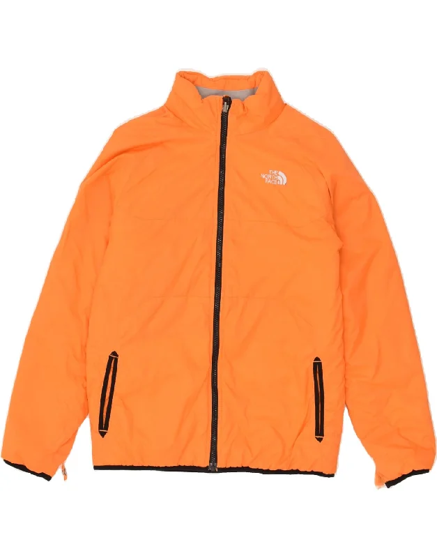 men's outdoor jackets -THE NORTH FACE Boys Windbreaker Jacket 14-15 Years Large Orange Nylon