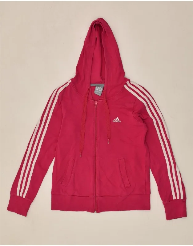 men's everyday knit sweaters -ADIDAS Girls Zip Hoodie Sweater 11-12 Years Pink