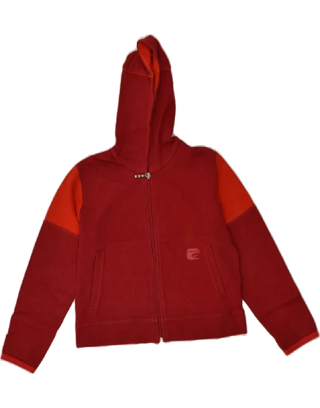 men's sweater for layering -NIKE Boys Zip Hoodie Sweater 7-8 Years Red Cotton